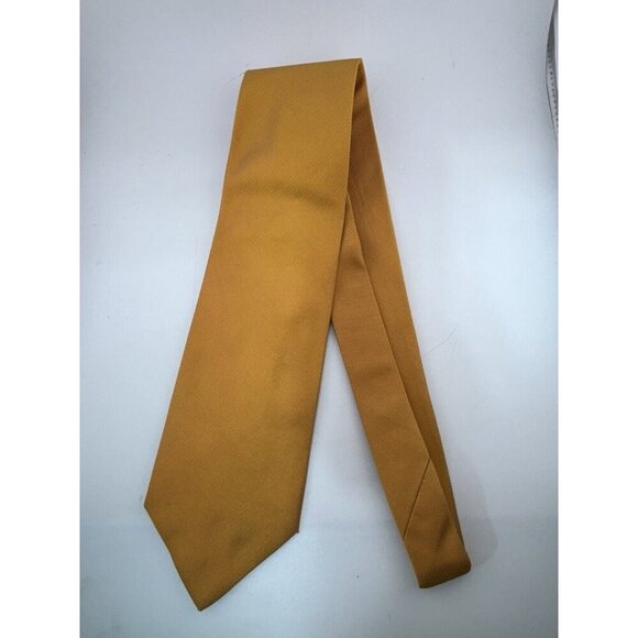 VTG LOT OF 3 Yellow Tone Silk Ties Made in Italy Paisley, Textured Pattern - Picture 2 of 9